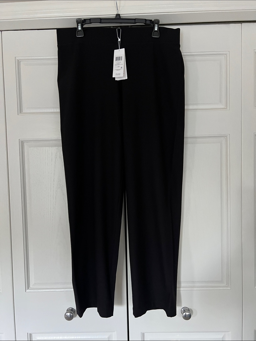 Eileen Fisher Black Straight Pant with Yoke